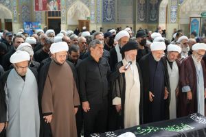مراسم تشییع و خاکسپاری و اقامه نماز بر پیکر مرحوم  حجة الاسلام والمسلمین حاج شیخ مرتضی مقدس (رحمة الله علیه)